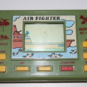 Vintage Ronica Af-84 Air Fighter Handheld LCD Game Working Green Video Game